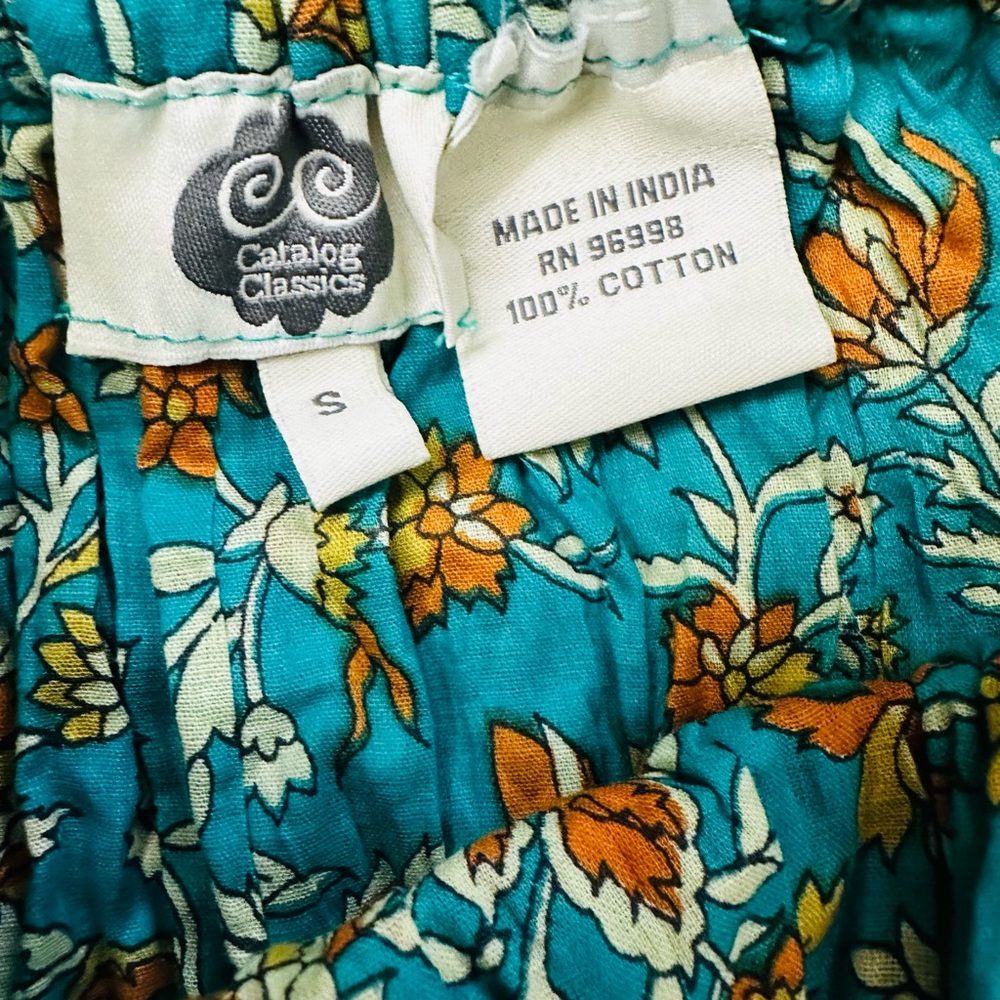 Catalog Classics Tiered Patchwork Maxi Skirt Cott… - image 4